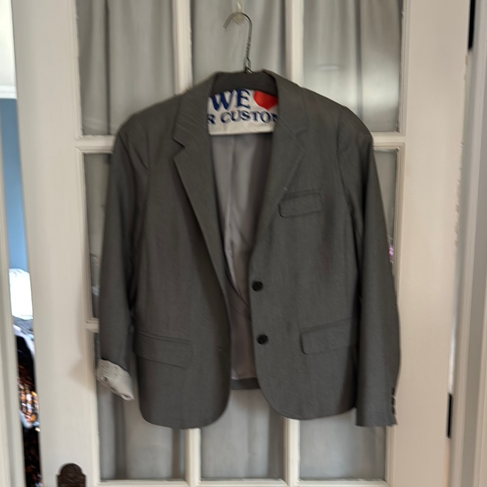GAP Gray Tailored Blazer with Notched Lapels